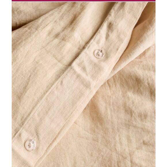 Quince European Luxury Linen Duvet Cover Set king Oat NWOT #71 - Picture 4 of 5